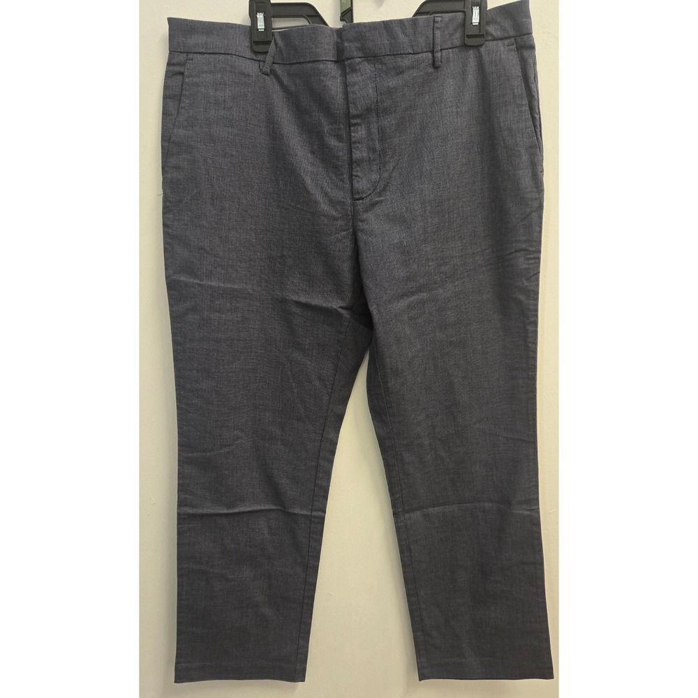 Goodthreads Mens Straight Fit Chino Pants Blue Textured Cotton Stretch 38x29